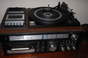 turn table-8 track, cassette and radio